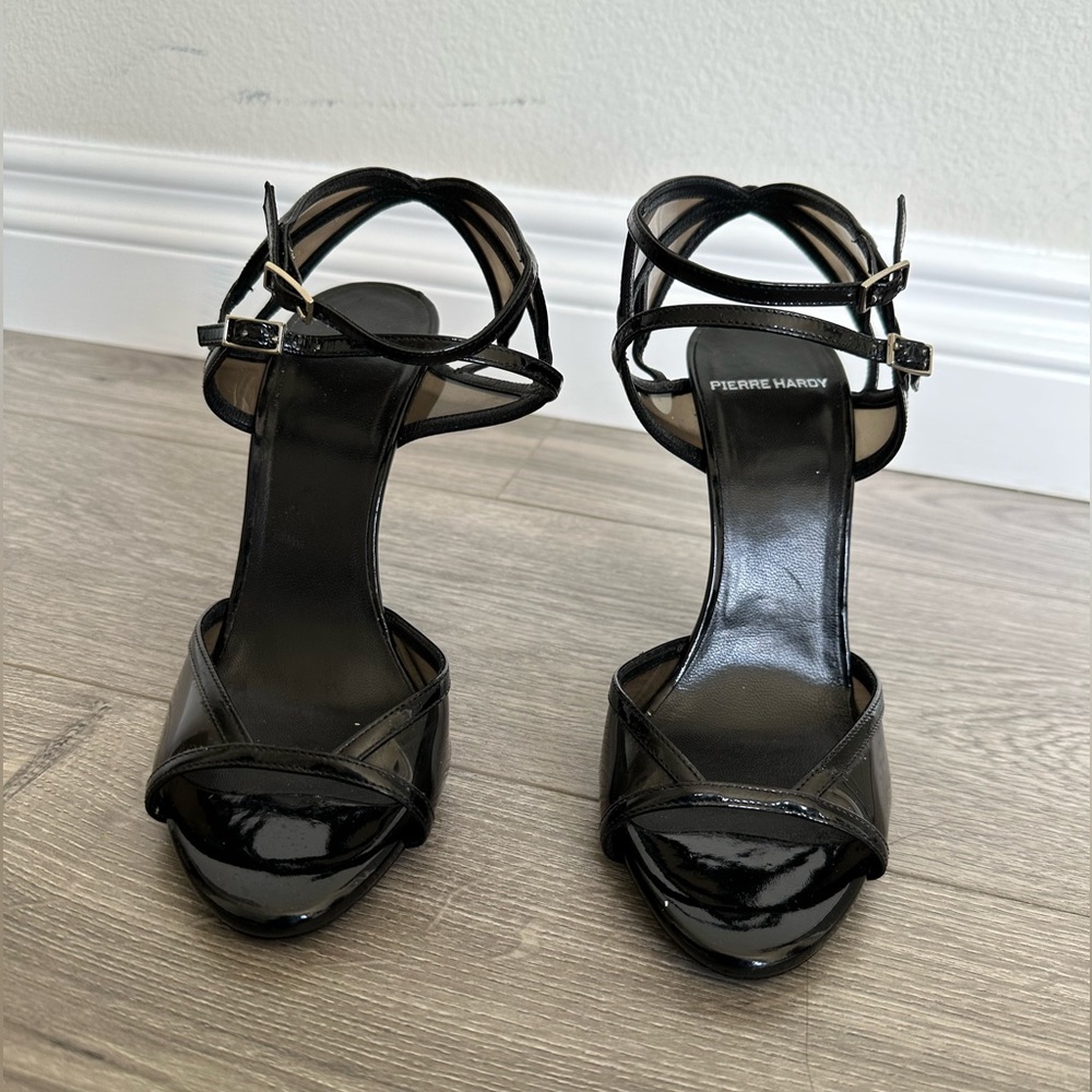 Pierre Hardy patent sandals